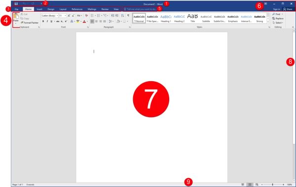 MS Word Interface